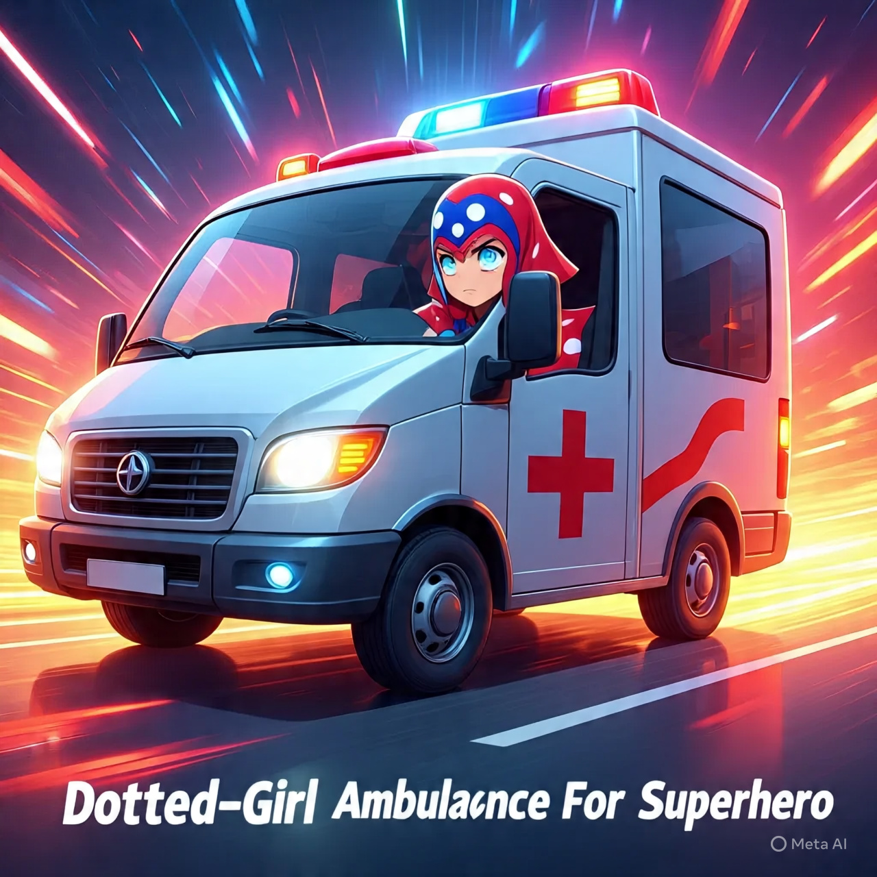 Dotted-Girl Ambulance For Superhero